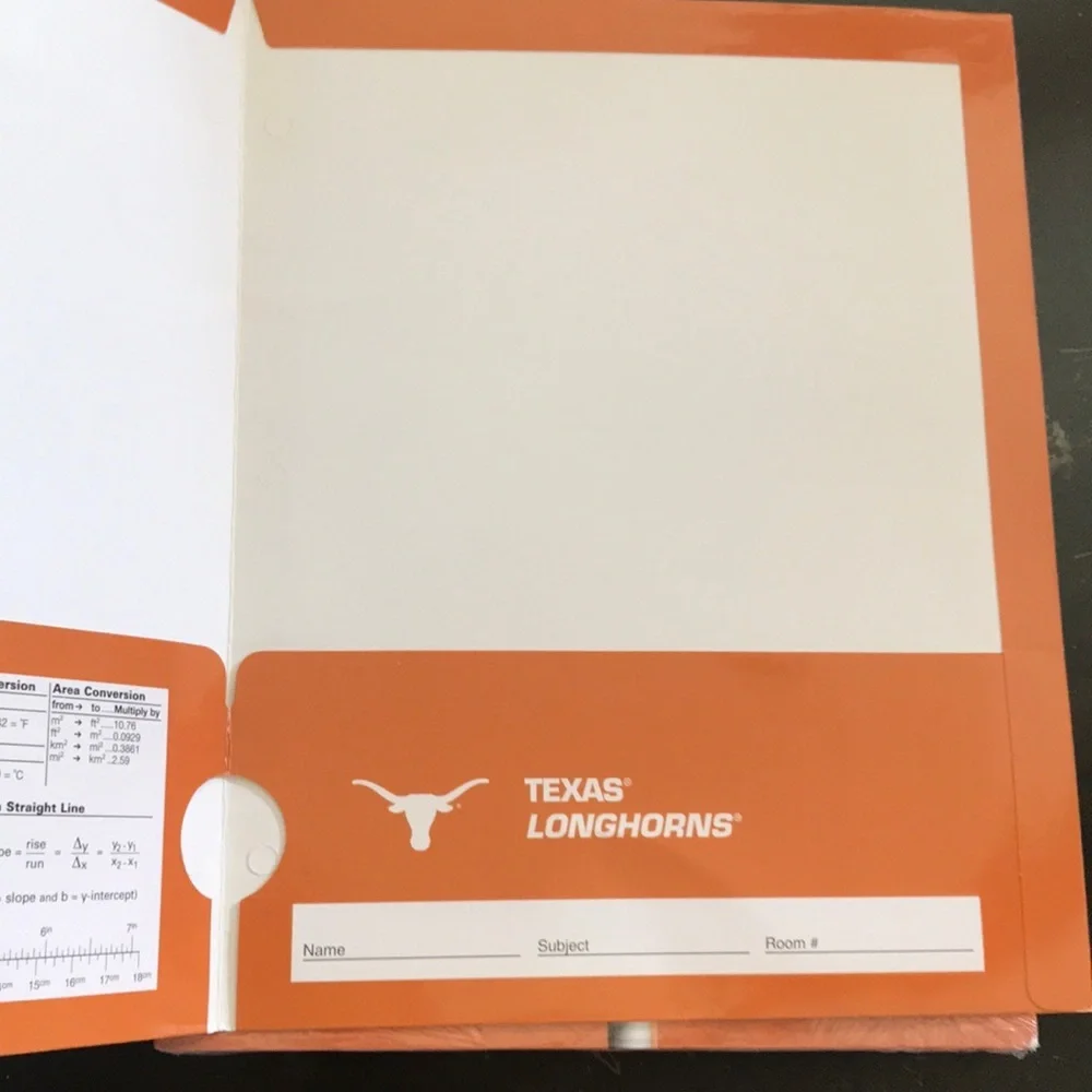 University of Texas Longhorns 2 pocket folders